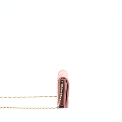 Dior Diorma Wallet On Chain Velvet Pink Rovelle Bags