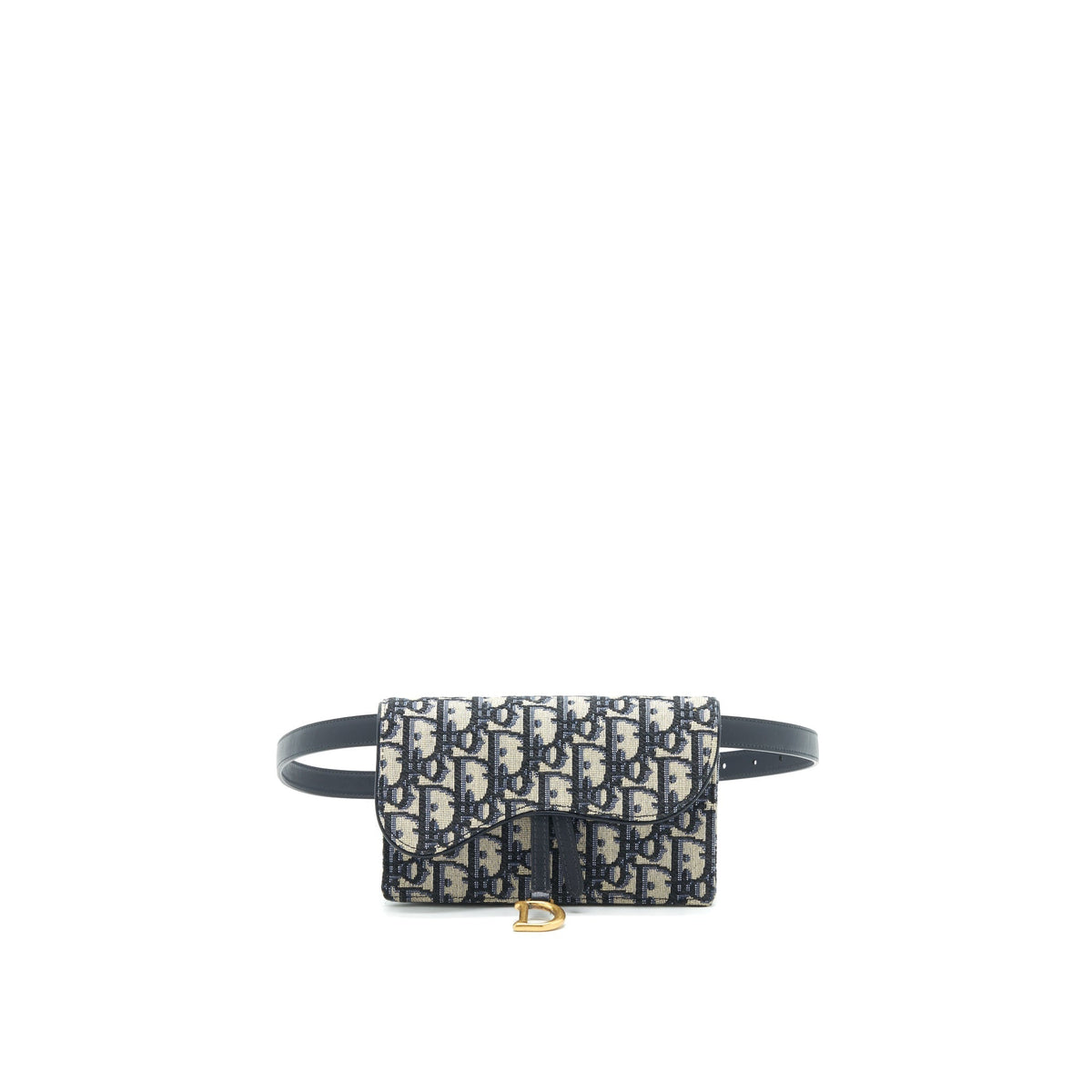 Dior Saddle Belt Pouch Blue Oblique Jacquard Rovelle Bags
