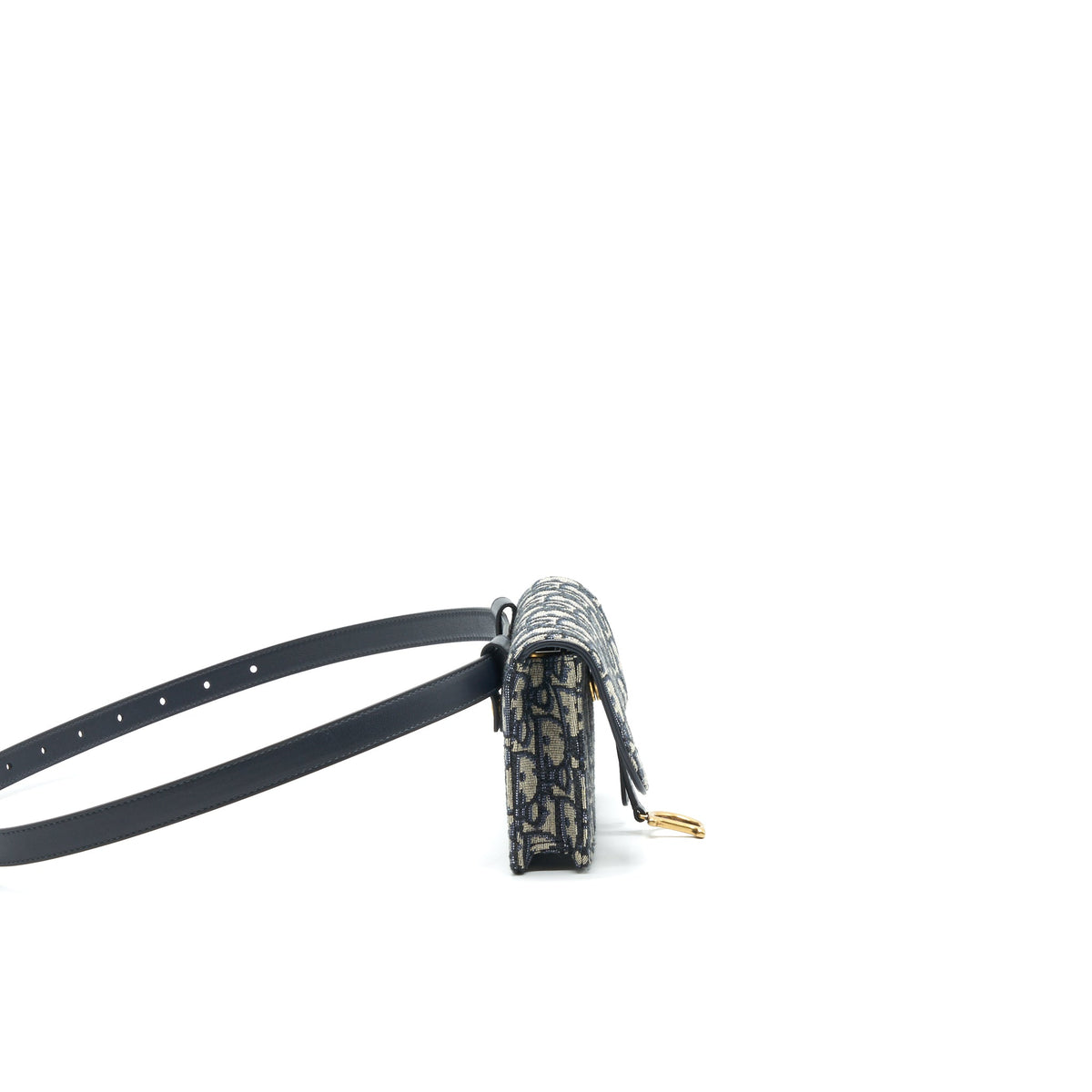 Dior Saddle Belt Pouch Blue Oblique Jacquard Rovelle Bags