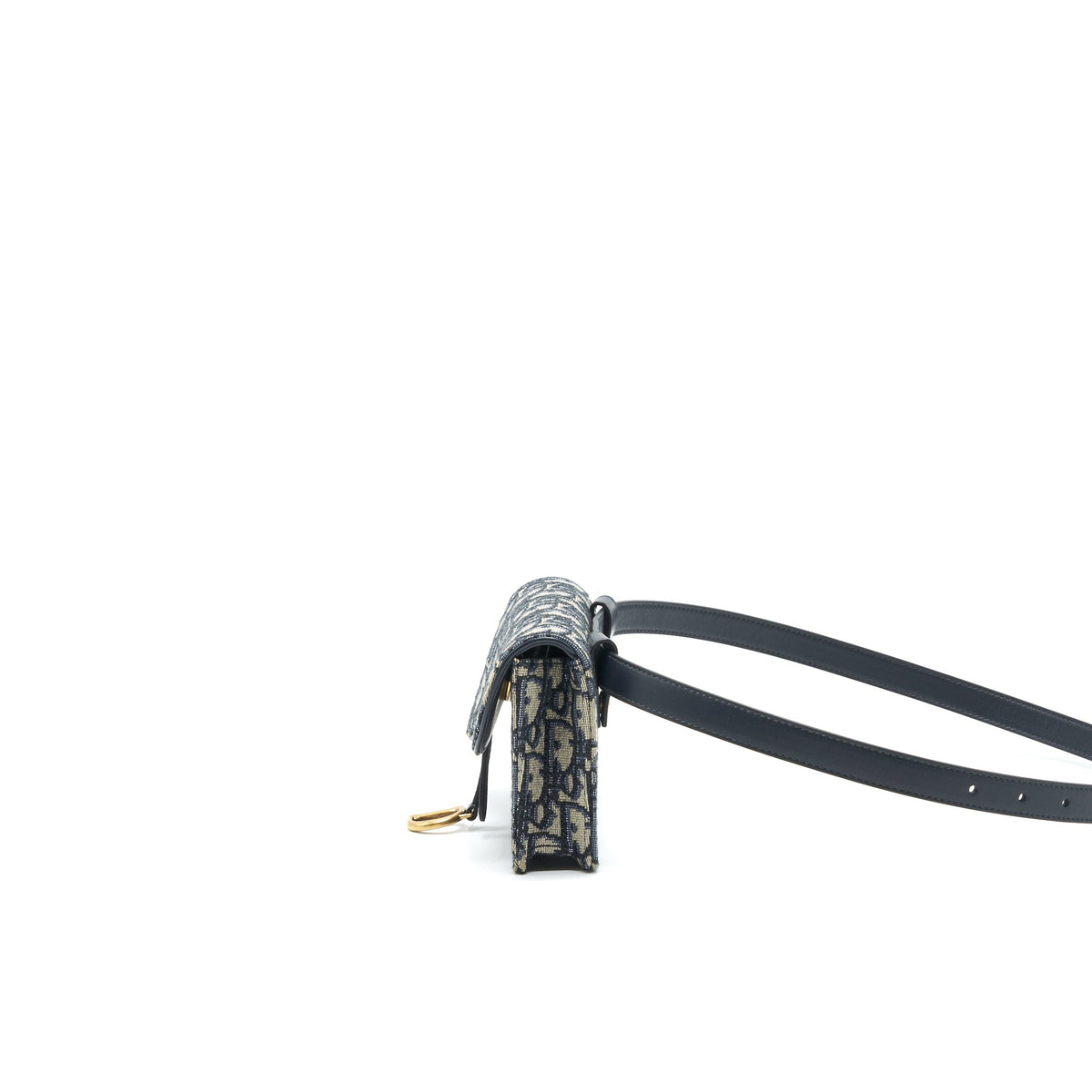 Dior Saddle Belt Pouch Blue Oblique Jacquard Rovelle Bags