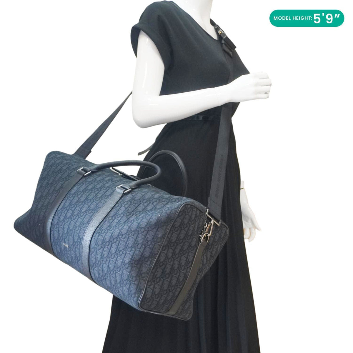 CHRISTIAN DIOR Diorissimo Canvas Duffle Bag Black Rovelle Bags