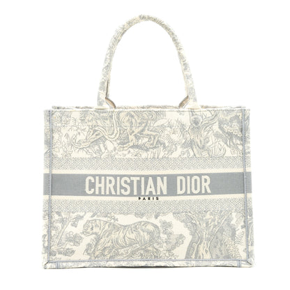 Dior Small Book Tote Toile De Jouy Embroidery Grey Rovelle Bags