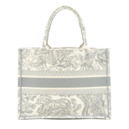 Dior Small Book Tote Toile De Jouy Embroidery Grey Rovelle Bags