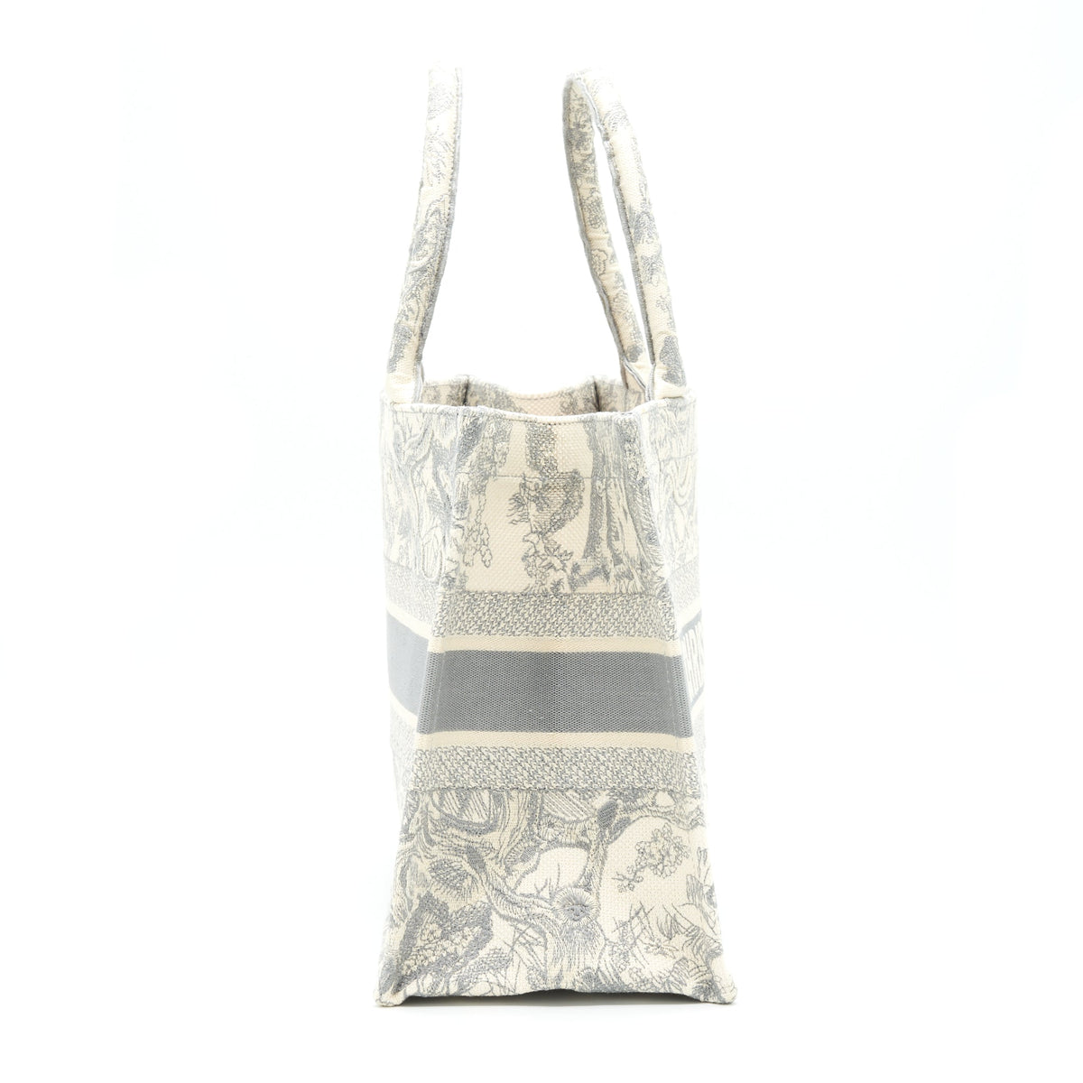 Dior Small Book Tote Toile De Jouy Embroidery Grey Rovelle Bags