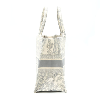 Dior Small Book Tote Toile De Jouy Embroidery Grey Rovelle Bags