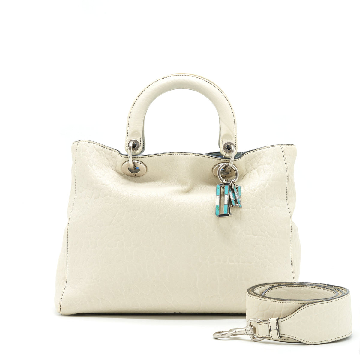 Dior Diorissimo Tote Purse White Multicolour Hardware Rovelle Bags