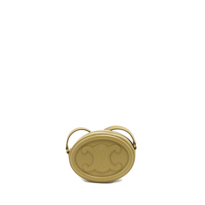 Celine Crossbody Oval Purse Calfskin Olive