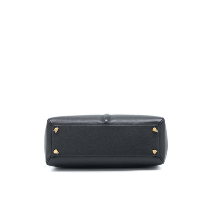 Celine 16 Purse Grained Calfskin Black