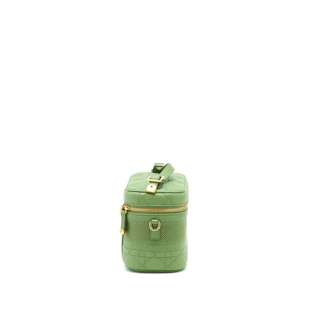 Dior Small Diortravel Vanity Case Cannage Lambskin Green Rovelle Bags