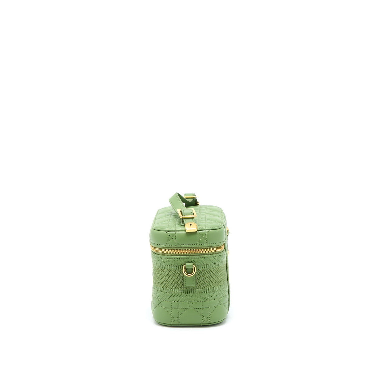 Dior Small Diortravel Vanity Case Cannage Lambskin Green Rovelle Bags