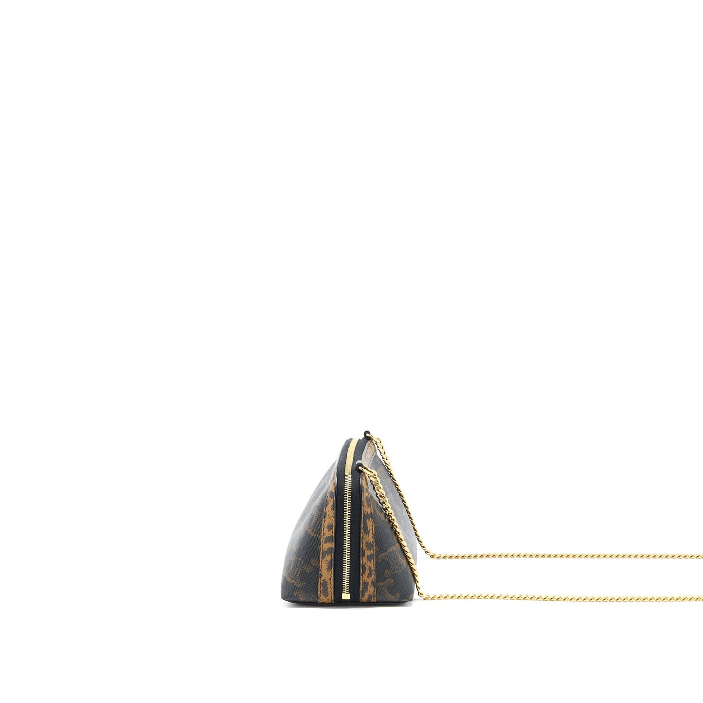 Celine Clutch With Chain Triomphe Canvas Limited Edge Print