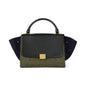 Luxury CELINE Trapeze Khaki and Navy Bag