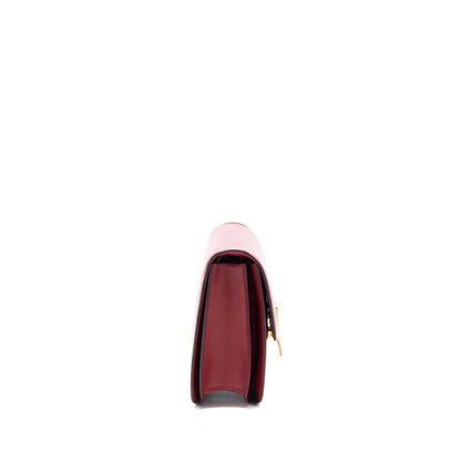 Celine Medium Classic Box Purse Calfskin Red