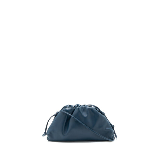 Bottega Veneta Mini Pouch Calfskin Dark Blue