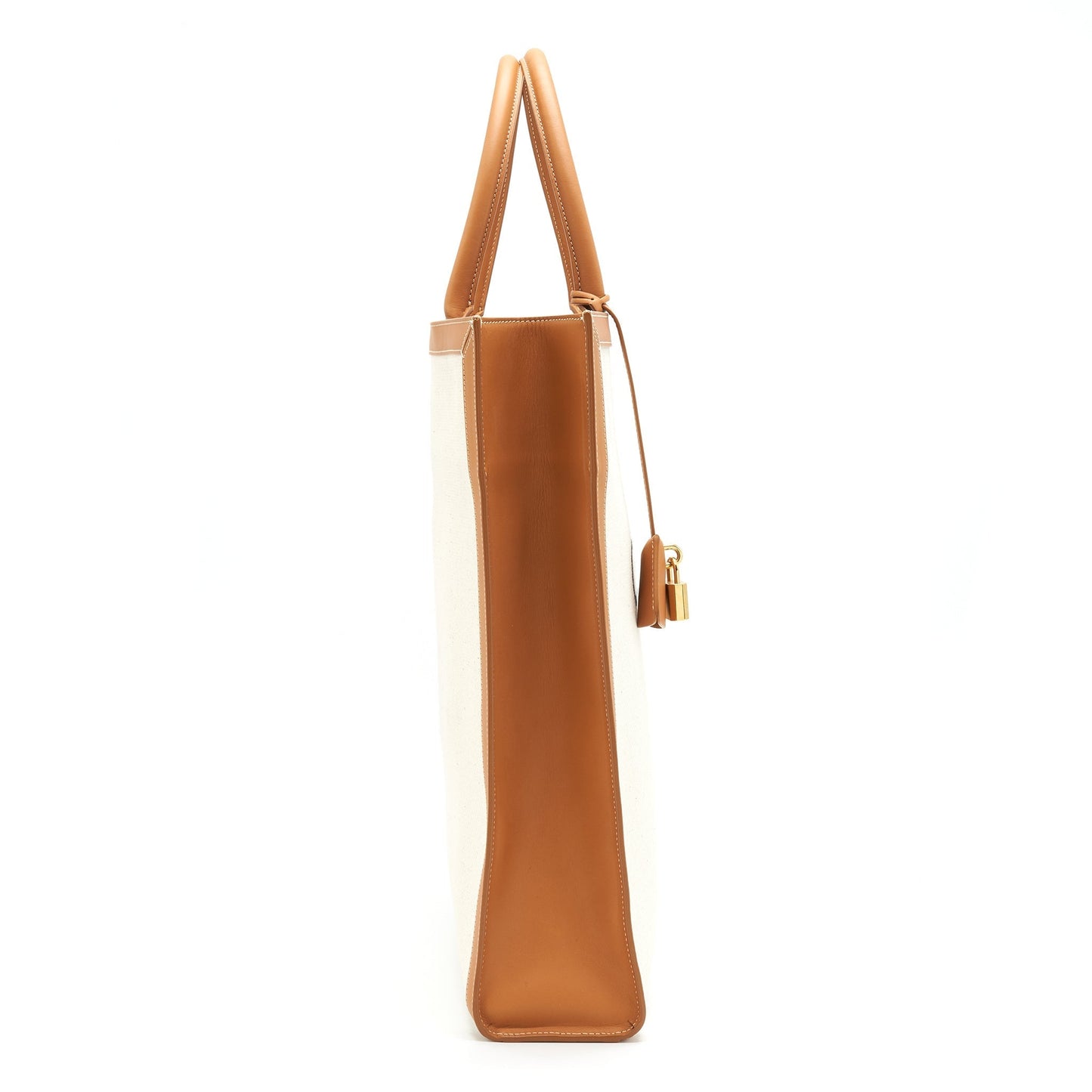 Celine small Vertical Cabas Canvas with celine print and calfskin