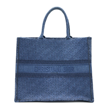 Dior Denim Dior logo print Book Tote Rovelle Bags