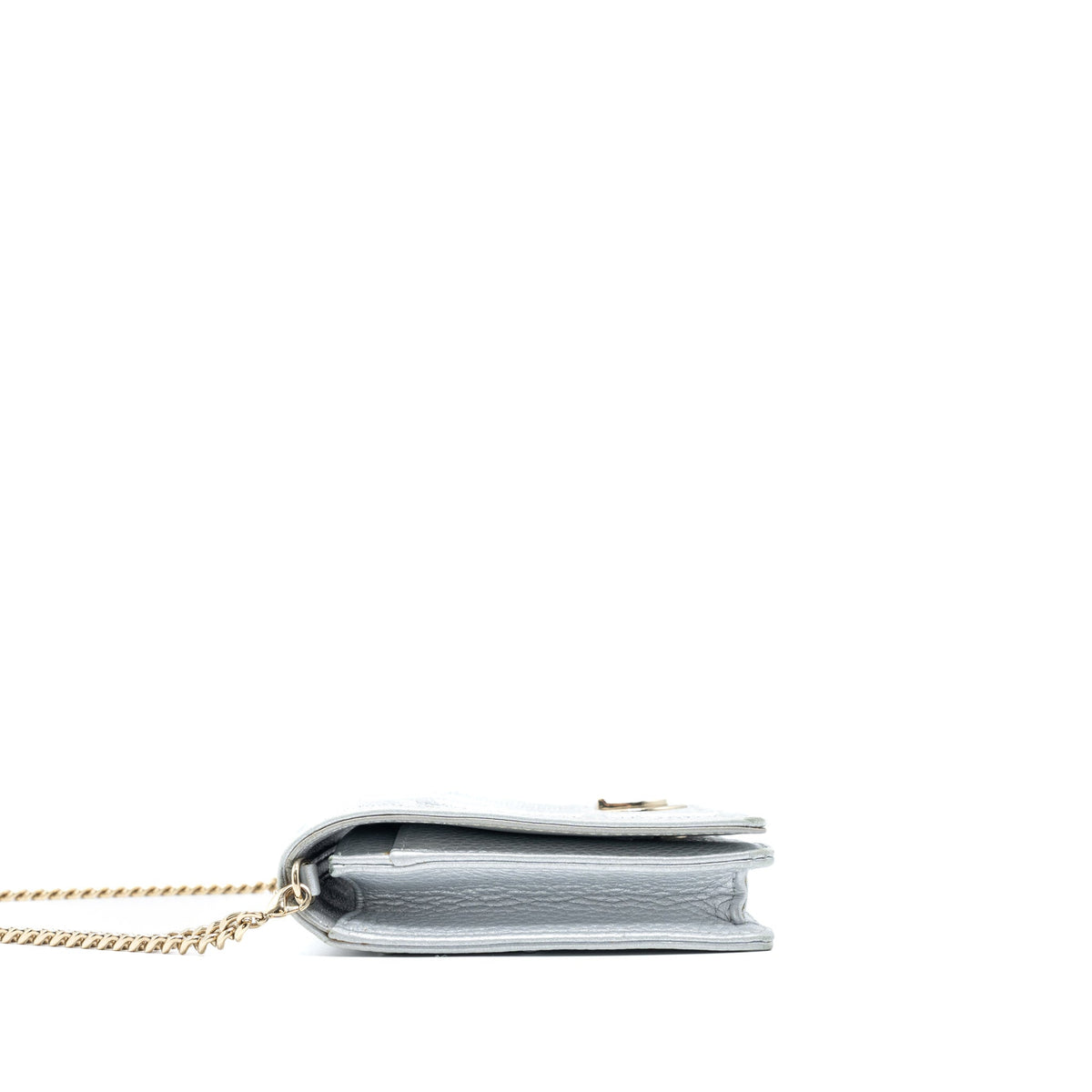 Dior Diorama Wallet on Chain Calfskin Light Grey Rovelle Bags