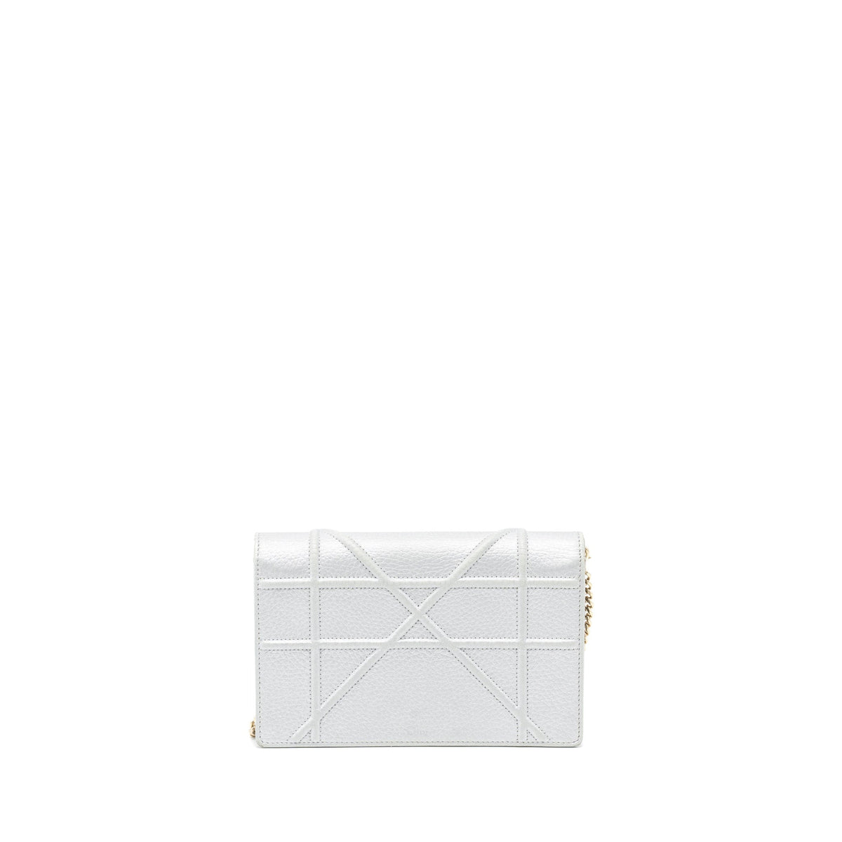 Dior Diorama Wallet on Chain Calfskin Light Grey Rovelle Bags
