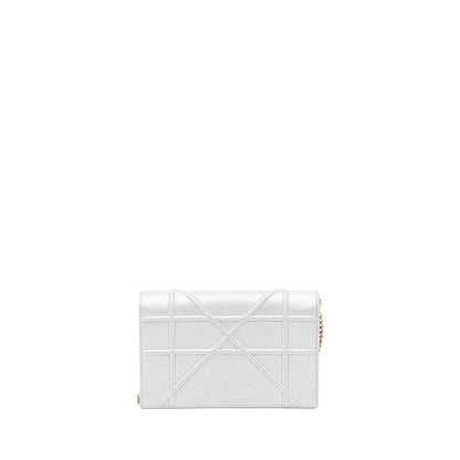Dior Diorama Wallet on Chain Calfskin Light Grey Rovelle Bags