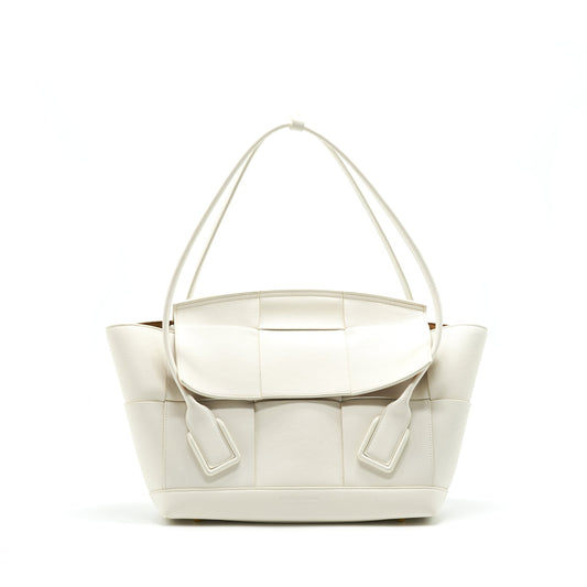 Bottega Veneta Medium Arco Purse White