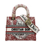 CHRISTIAN DIOR Lady D-Lite Medium Diormour D-Royaume dAmour Motif Canvas Crossbody Bag Multicolor Rovelle Bags