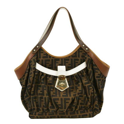 Fendi Tote Canvas Brown Tote Bag Style 3 Rovelle Bags