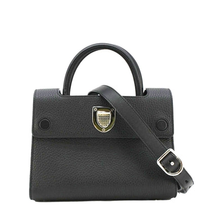 CHRISTIAN DIOR Diorever Flap Leather Shoulder Bag Black Rovelle Bags