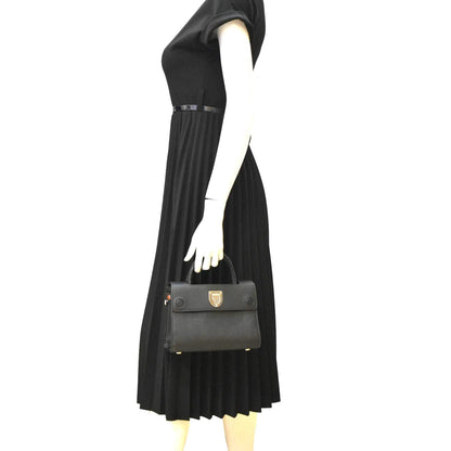 CHRISTIAN DIOR Diorever Flap Leather Shoulder Bag Black Rovelle Bags