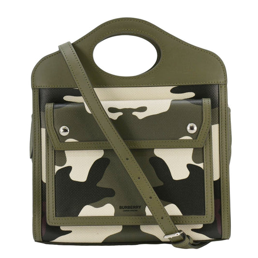 Burberry Camouflage Mini Canvas Green Crossbody Bag