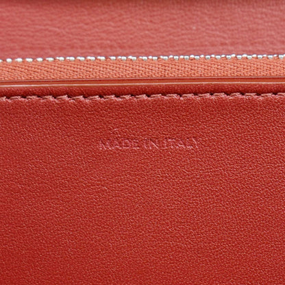 CELINE Classic Box Medium Leather Flap Shoulder Bag Red