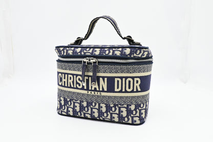 Dior DiorTravel Vanity Case in Blue Oblique Canvas Rovelle Bags