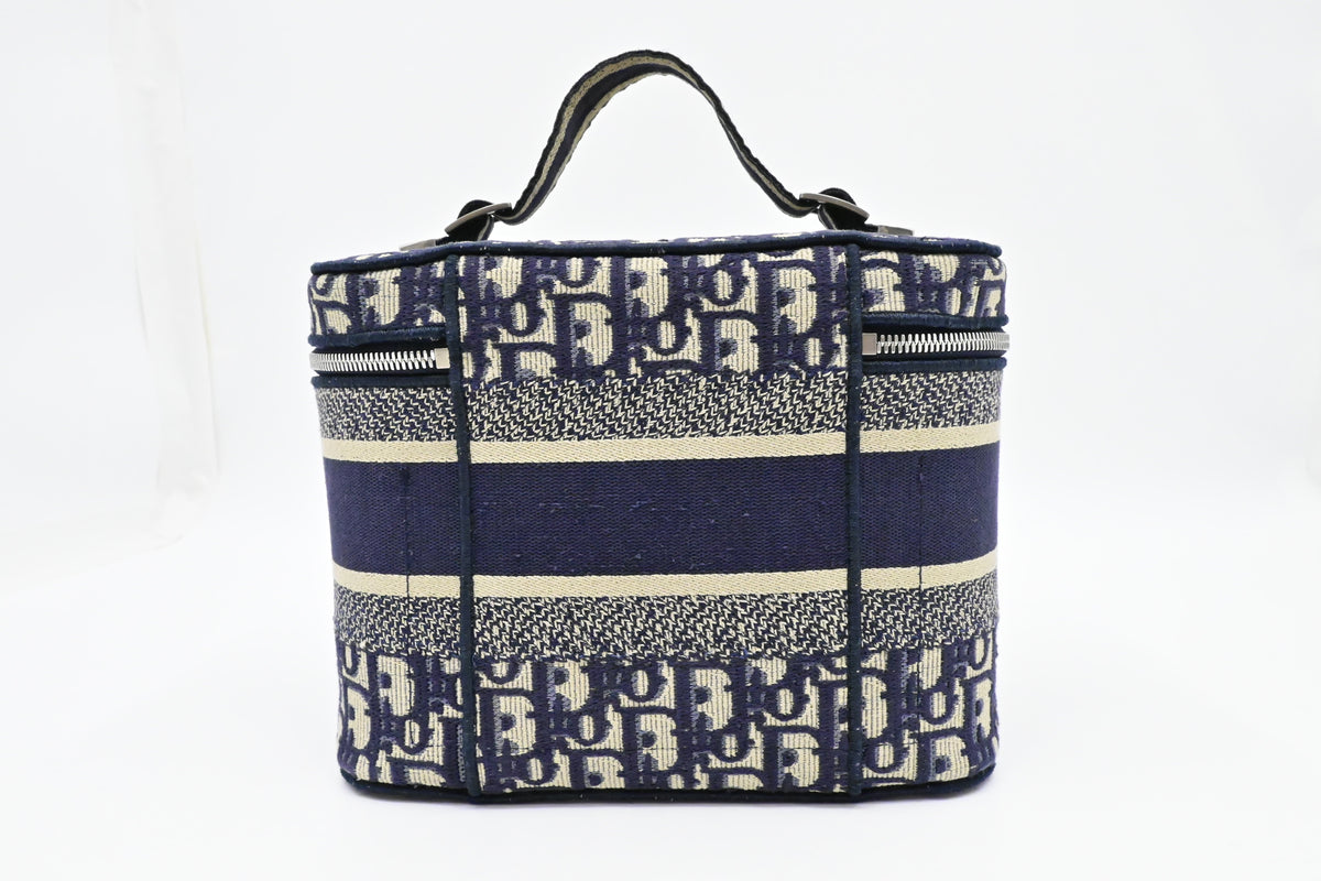 Dior DiorTravel Vanity Case in Blue Oblique Canvas Rovelle Bags