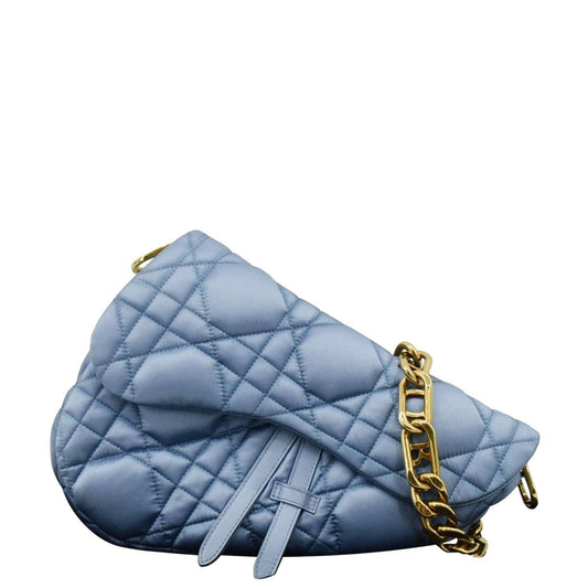 Christian Dior X Erl Micro Venice Saddle Nylon Crossbody Bag Light Blue Rovelle Bags