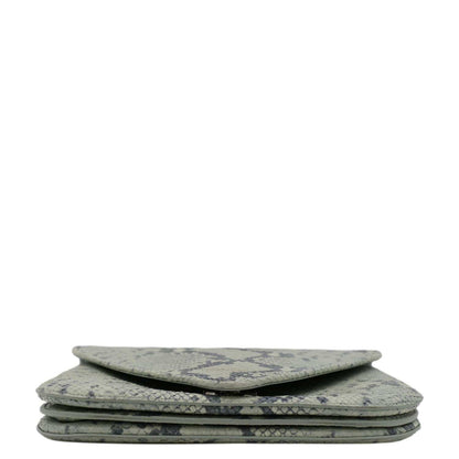 BOTTEGA VENETA Mount Envelope Python Leather Crossbody Bag Light Green