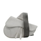 Christian Dior Mens Saddle Grained Calfskin Leather Satchel Bag White Rovelle Bags