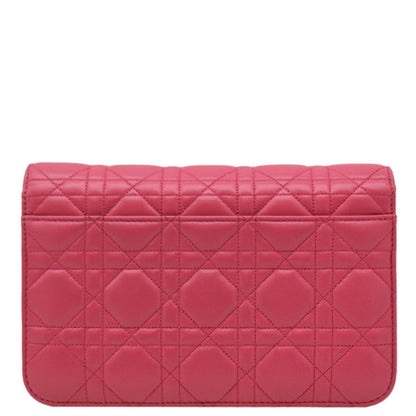 CHRISTIAN DIOR Miss Dior Promenade Cannage Quilted Leather Crossbody Bag Fuchsia Rovelle Bags