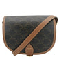 CELINE Folco Medium Triomphe Canvas Shoulder Bag Brown