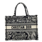 CHRISTIAN DIOR Book Medium Toile De Jouy Reverse Embroidery Tote Blue Rovelle Bags