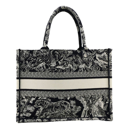 CHRISTIAN DIOR Book Medium Toile De Jouy Reverse Embroidery Tote Blue Rovelle Bags