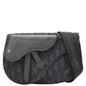CHRISTIAN DIOR Saddle Oblique Jacquard Crossbody Bag Black Rovelle Bags