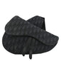 CHRISTIAN DIOR Saddle Oblique Jacquard Crossbody Bag Black Rovelle Bags