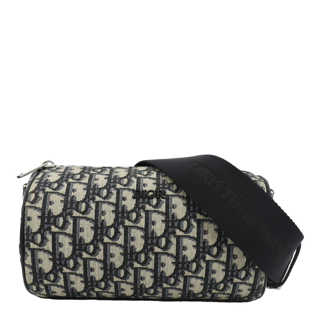 CHRISTIAN DIOR Roller Oblique Canvas Messenger Bag Navy Blue Rovelle Bags