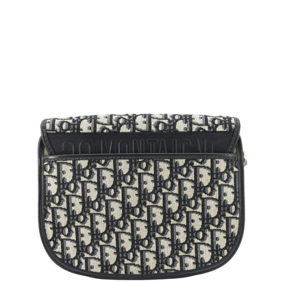 CHRISTIAN DIOR Bobby Medium Oblique Jacquard Canvas Crossbody Bag Navy Blue Rovelle Bags