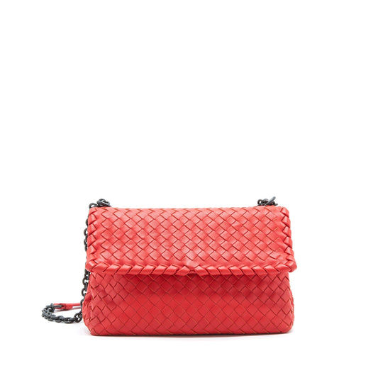 Bottega Veneta Olympia Purse Red