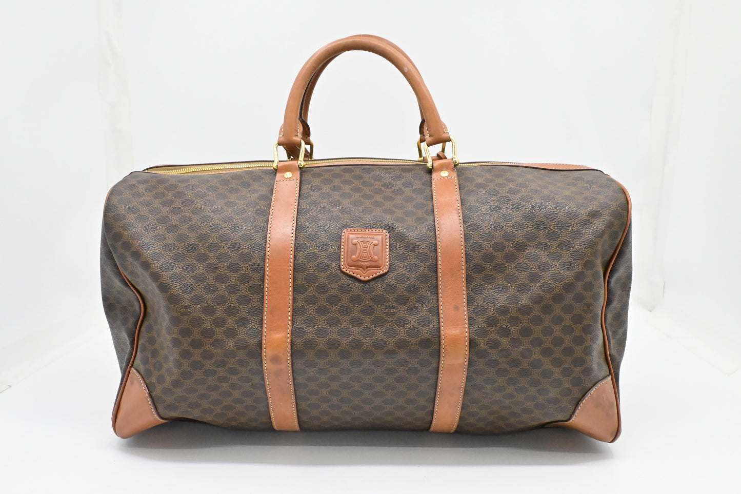 Celine Duffle Bag in Brown Macadam Canvas