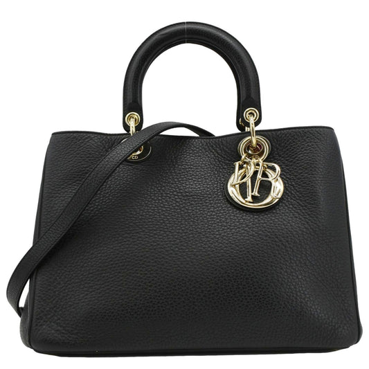 CHRISTIAN DIOR Diorissimo Leather Tote Shoulder Bag Black Rovelle Bags