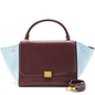 Celine Trapeze Purse Burgundy / Light Blue