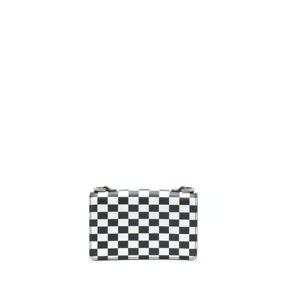 Dior Mini J’adior Flap Purse Black/ White With Wide Shoulder Strap Rovelle Bags
