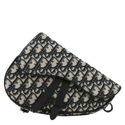 CHRISTIAN DIOR Saddle Oblique Jacquard Belt Crossbody Bag Navy Blue Rovelle Bags