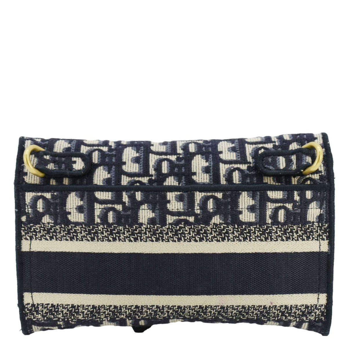CHRISTIAN DIOR Saddle Slim Oblique Canvas Crossbody Bag Navy Blue Rovelle Bags